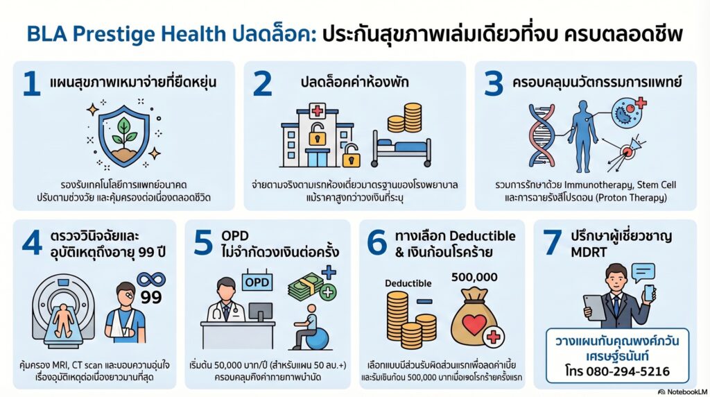 สรุปแผน BLA Prestige Health ปลดล็อค