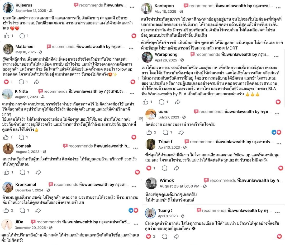 รีวิวจากลูกค้า ชุดที่ 1